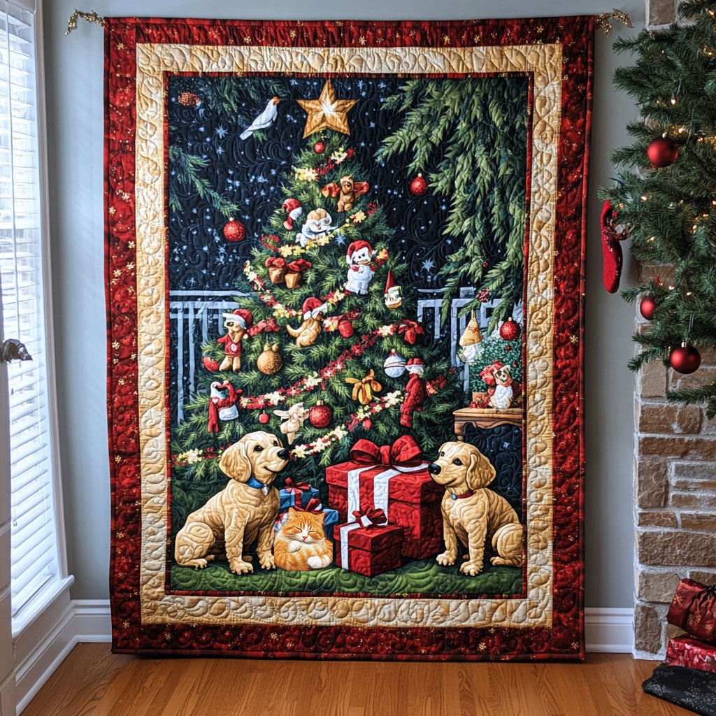 Christmas Dog WX2410008CL Quilt