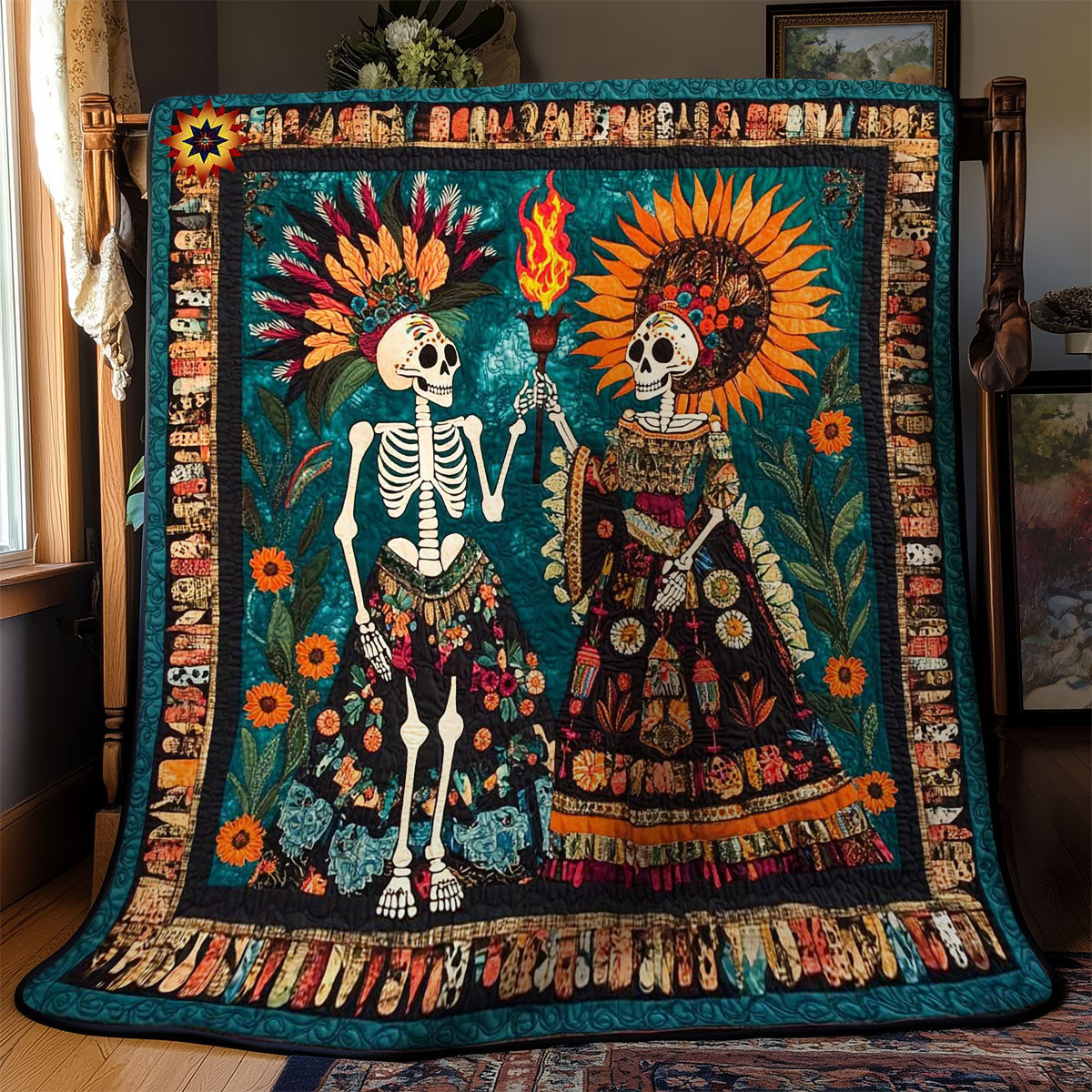 Day Of The Dead Sacred Tradition WN2610034CL Quilt