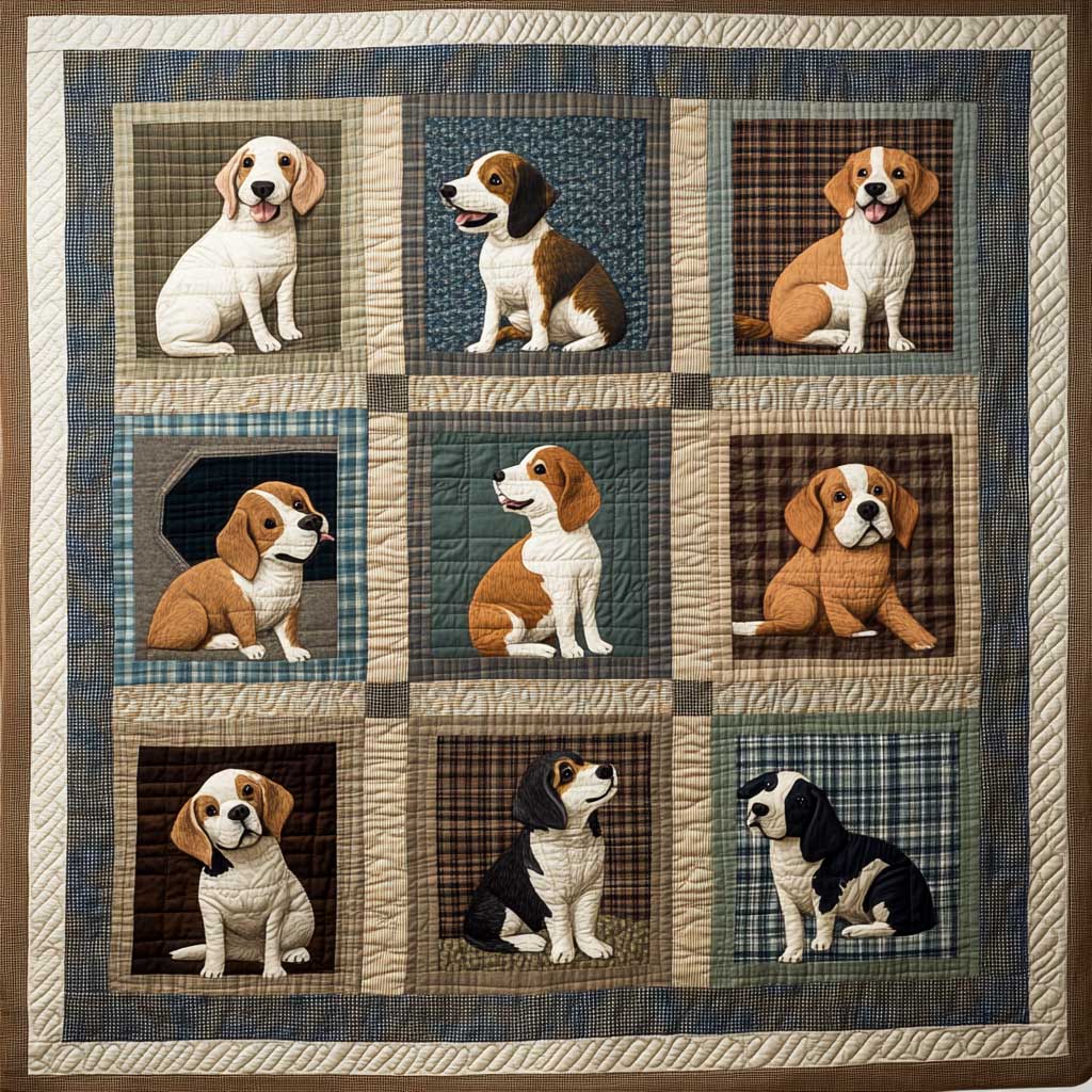 Baby Beagles XR0608019CL Quilt