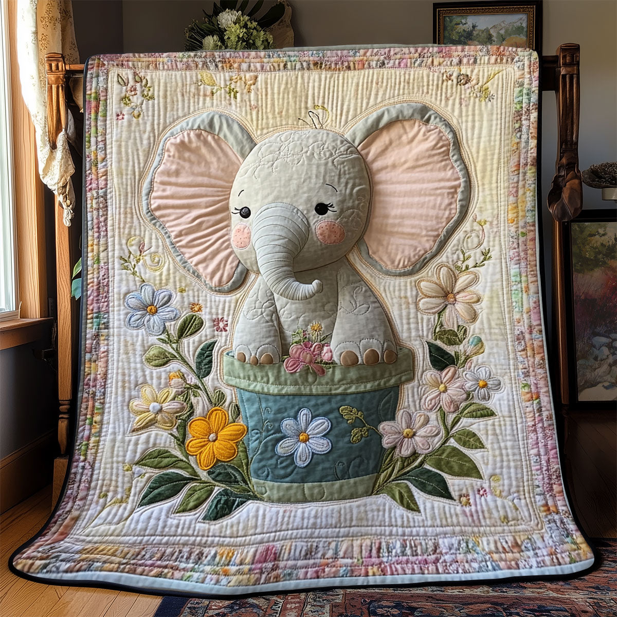 Baby Elephant YR0702015CL Quilt