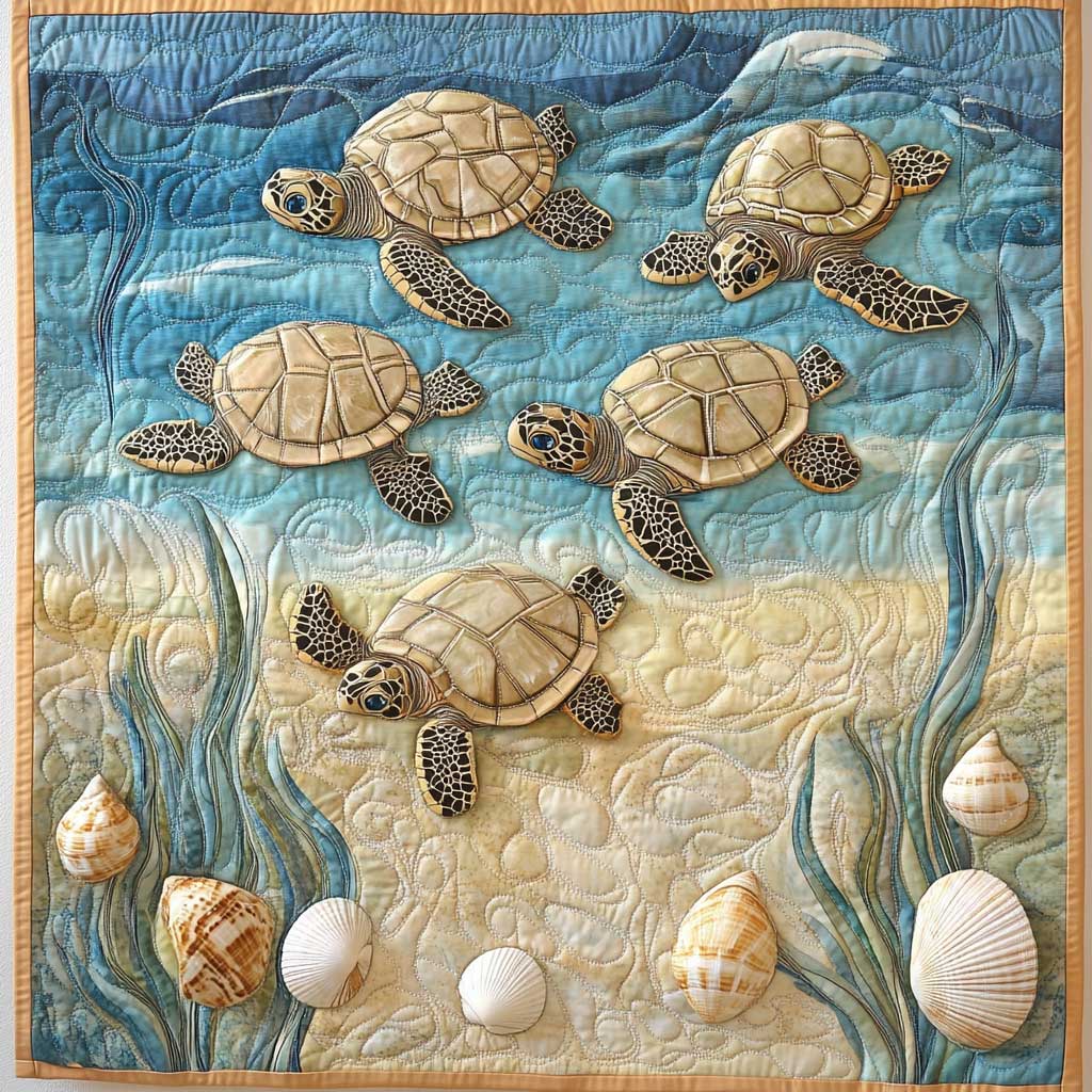 Baby Sea Turtles XR0108030CL Quilt