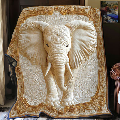 Beautiful White Elephant WY1801050CL Quilt