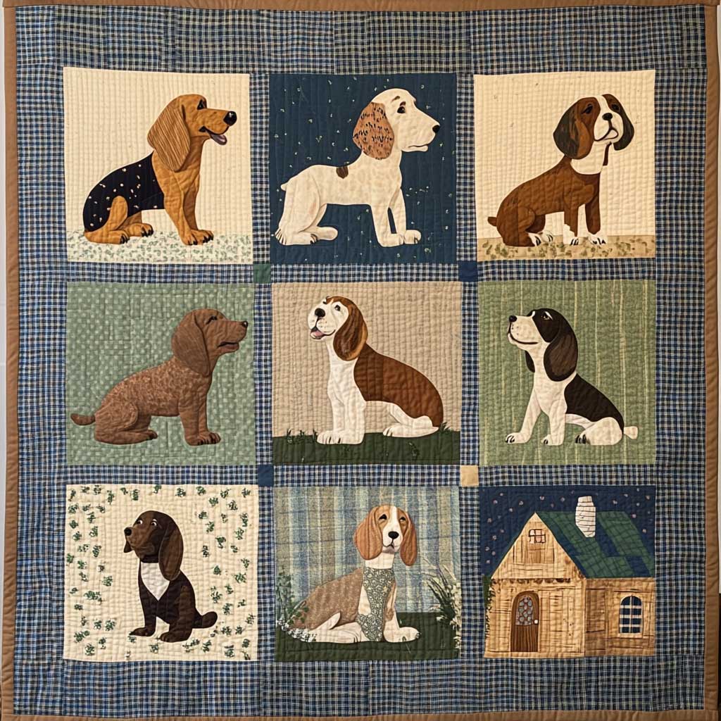 Basset Hound House XR0608017CL Quilt