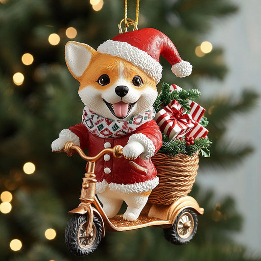Scooter Corgi CP2411090CL Christmas Ornament