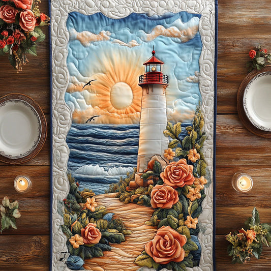 Sunny Lighthouse CW1205103CL Quilted Table Runner