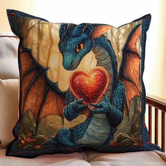 Blue Dragon Heart WX1612083CL Quilt Pillow Case