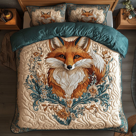 Fox In Flower Wreath WY2502003CL Duvet Cover Set