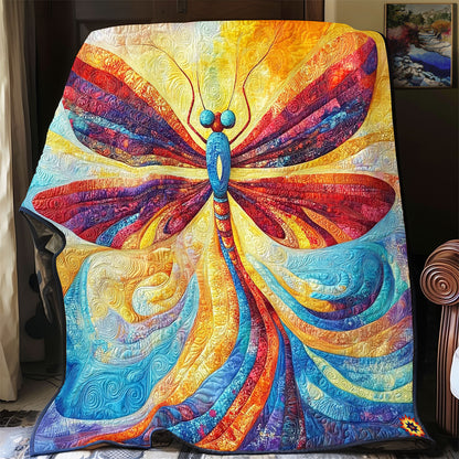 Colorful Abstract Dragonfly WY2011050CL Quilt