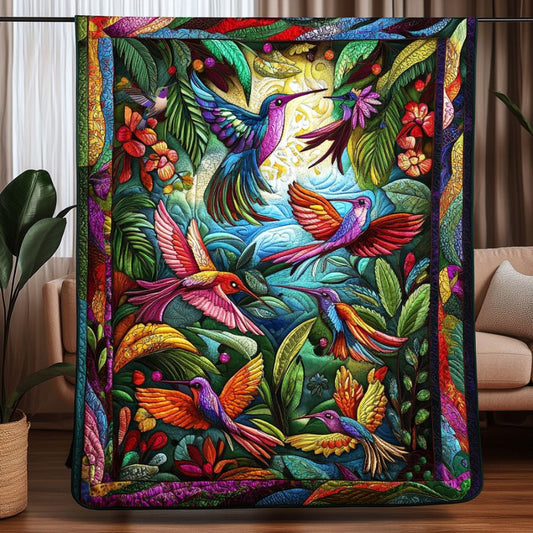 Hummingbird Tropical Forest  WU0411026CL Quilt