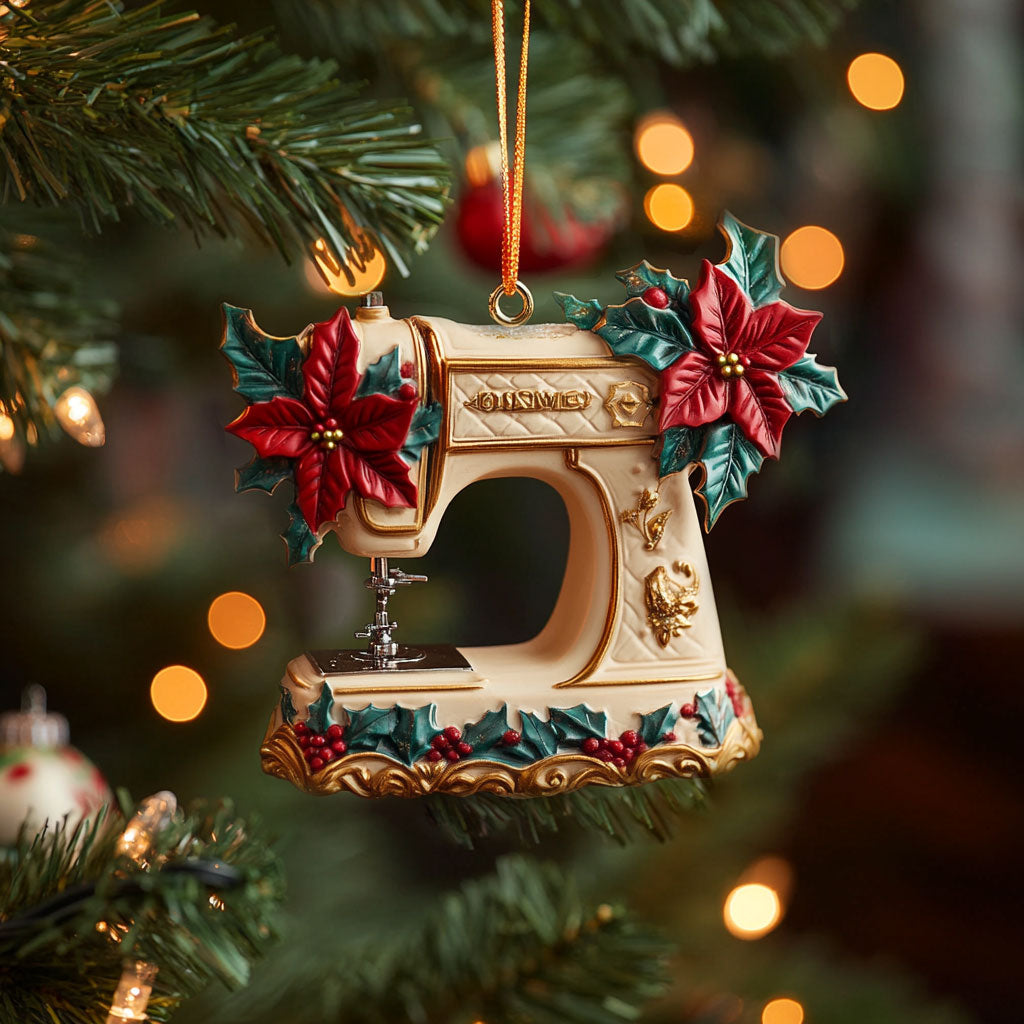 Sparkling Sewing Machine WN2010069CL Christmas Ornament