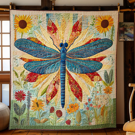 Dragonfly In Garden WY2702062CL Quilt