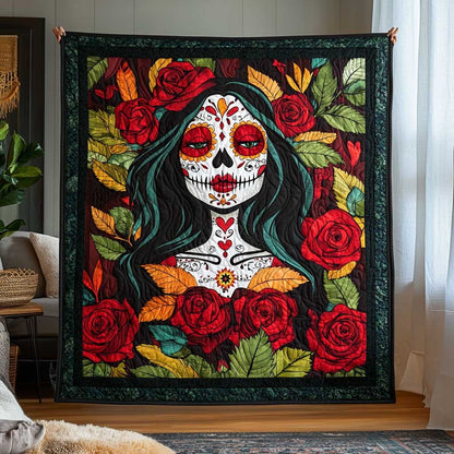 Floral Calavera Woman WP2611026CL Quilt