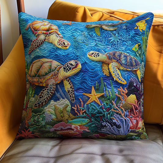 Sea Turtle WJ1909037CL Quilt Pillow Case