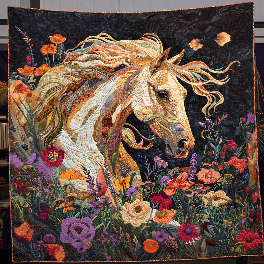 Flower Horse WJ1511019CL Quilt