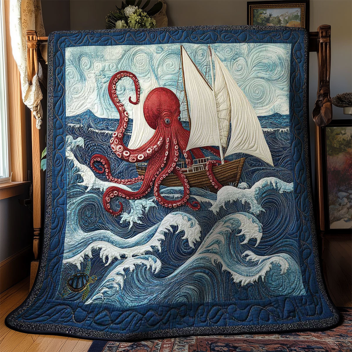 Tentacles on the Sailboat WN1712043CL Quilt