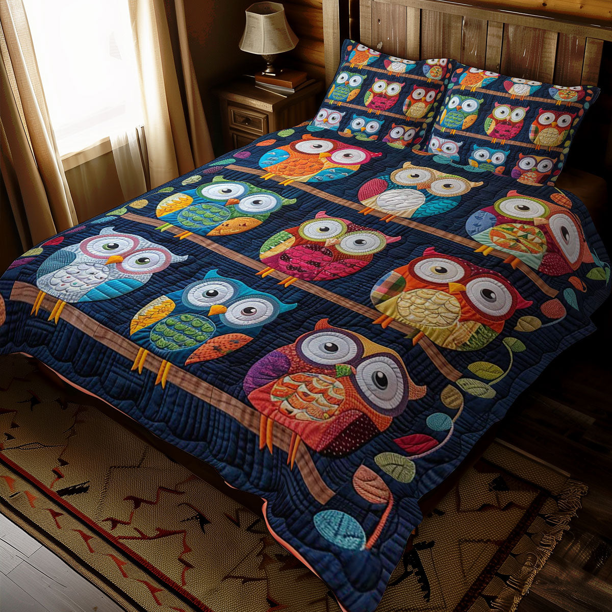 Colorful Owl WJ0410027CL Duvet Cover Set