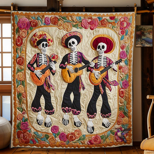 Day Of The Dead Mariachi Trio WN2610029CL Quilt