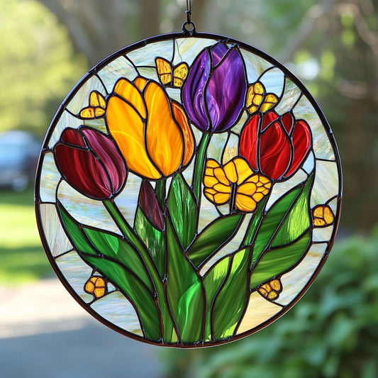 Tulip Garden WY2202239CL Suncatcher