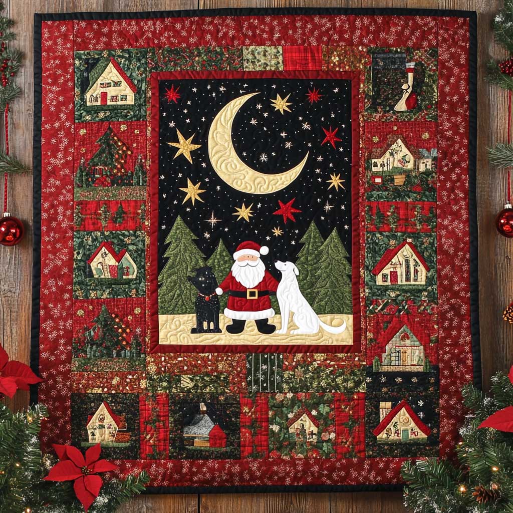 Dog's Enchanted Christmas Sky WN2709160CL Quilt