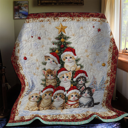 Adorable Cat Christmas  WX1912001CL Quilt