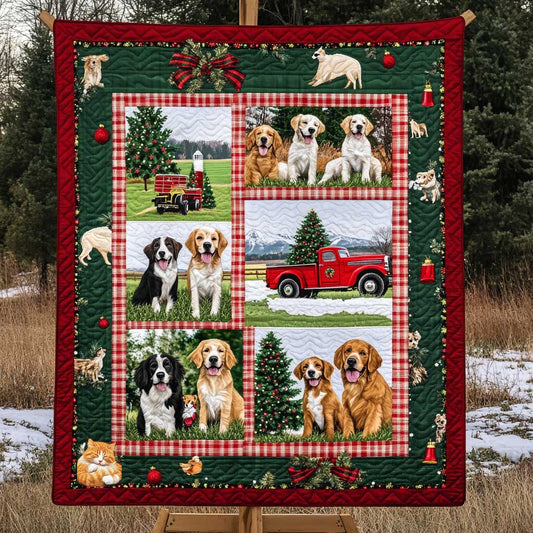 Dog Red Truck Christmas WN0810008CL Quilt