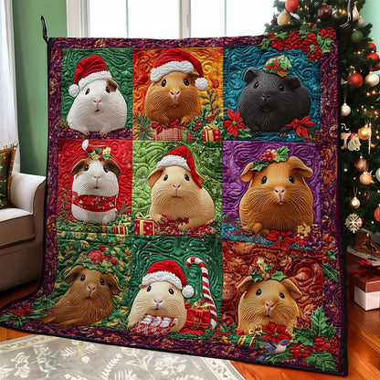 Christmas Of Guinea Pig WY1211015CL Quilt