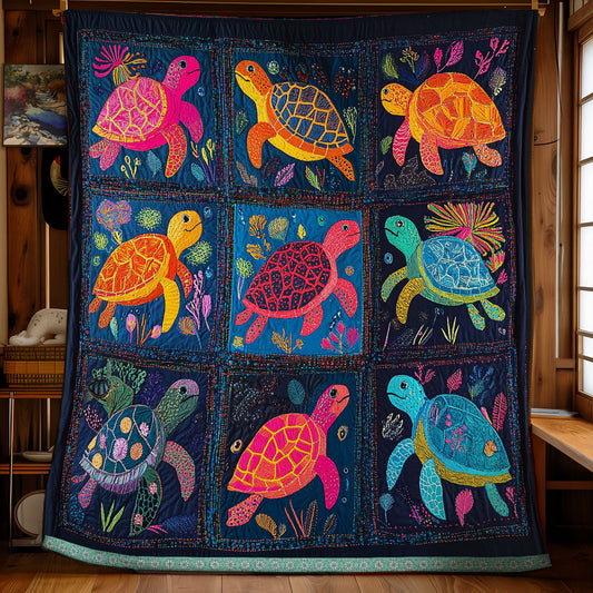 Colorful Turtle WU3010008CL Quilt