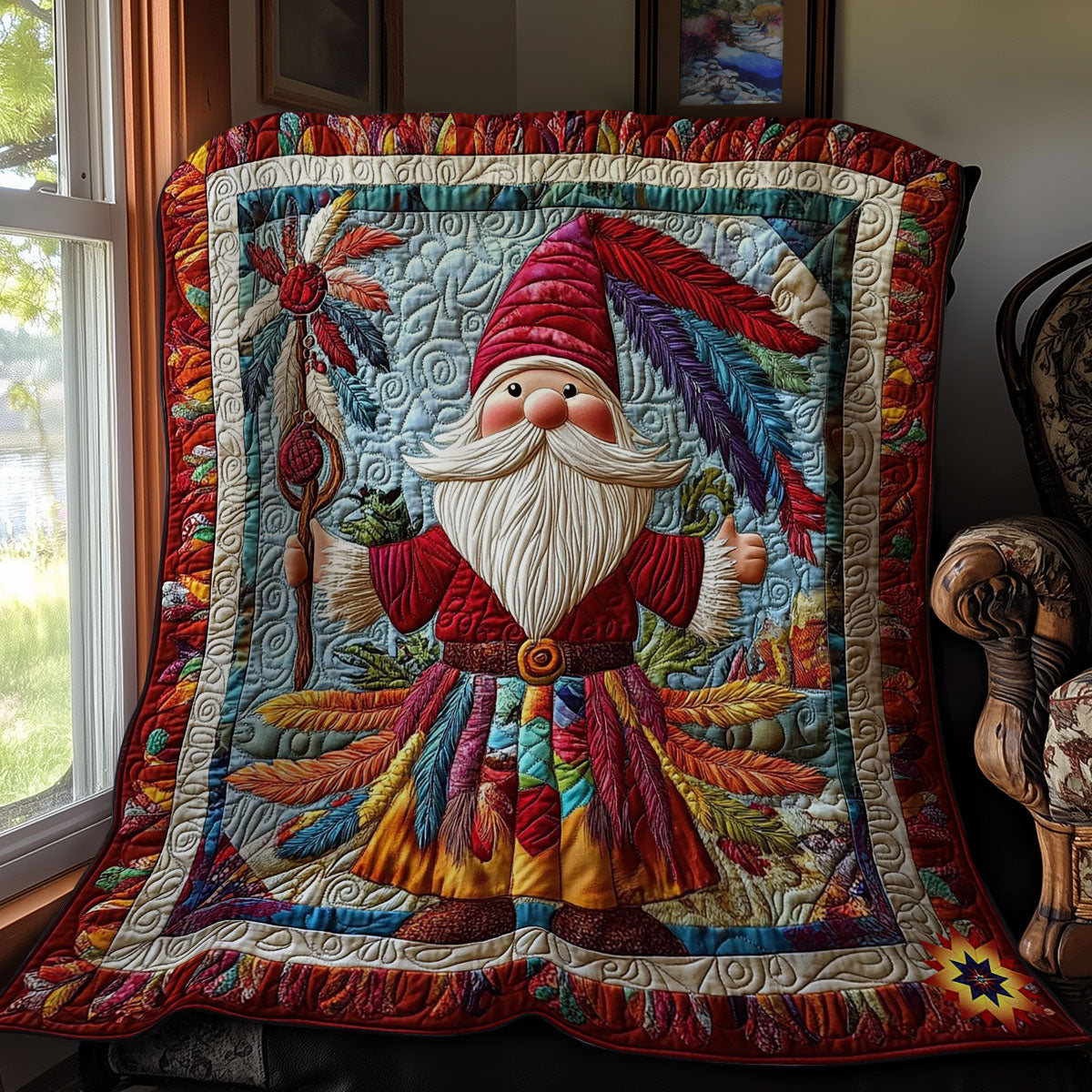 Native American Gnome WY0412002CL Quilt
