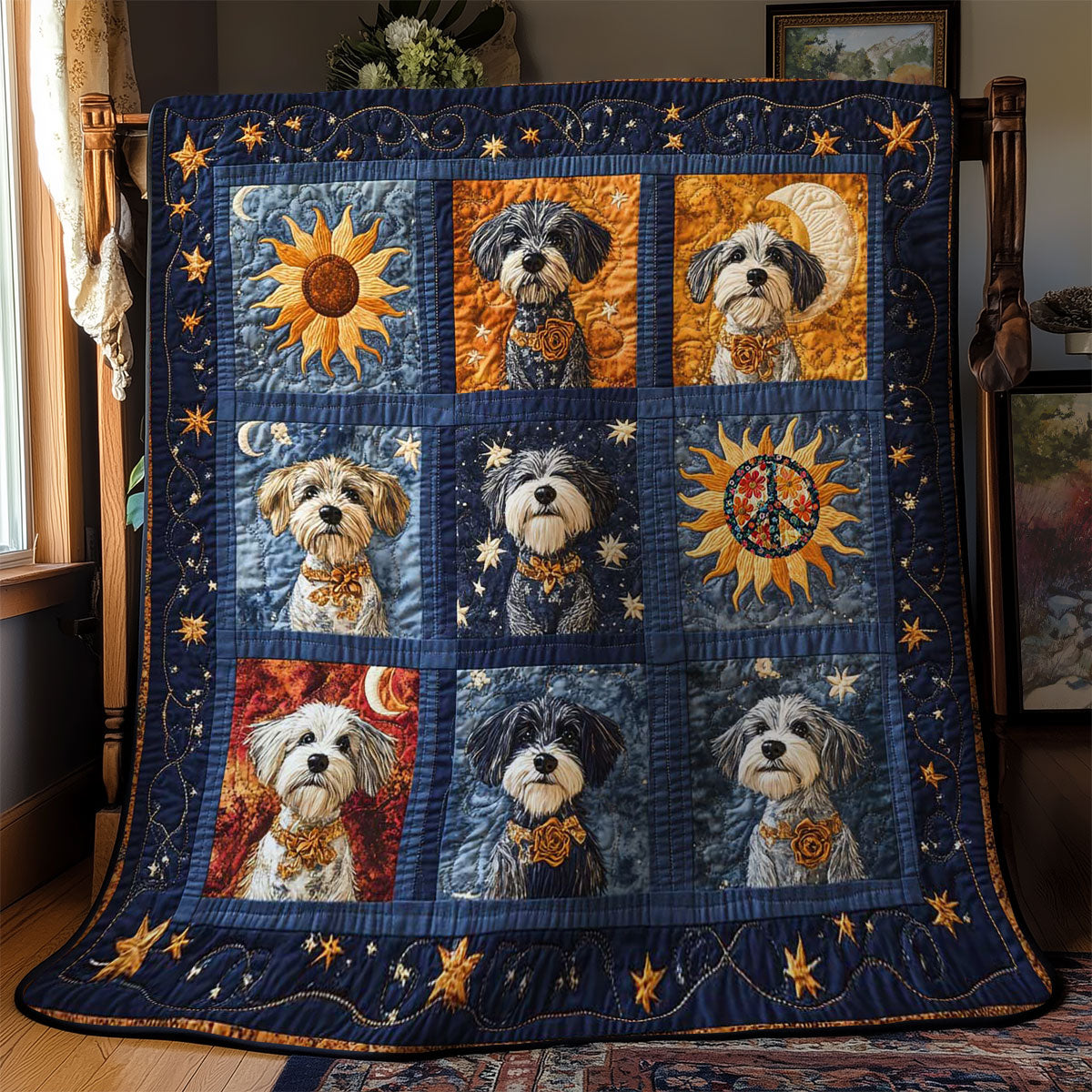 Celestial Miniature Schnauzer WN1411049CL Quilt