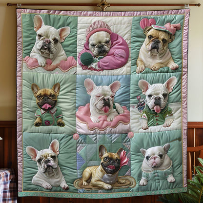 French Bulldogs Funny WN1209031CL Quilt