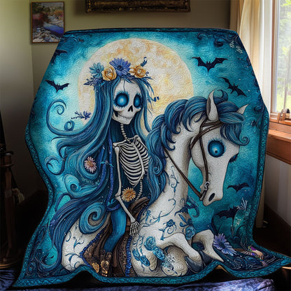 Blue Mystic Skull Horse WY0811010CL Quilt