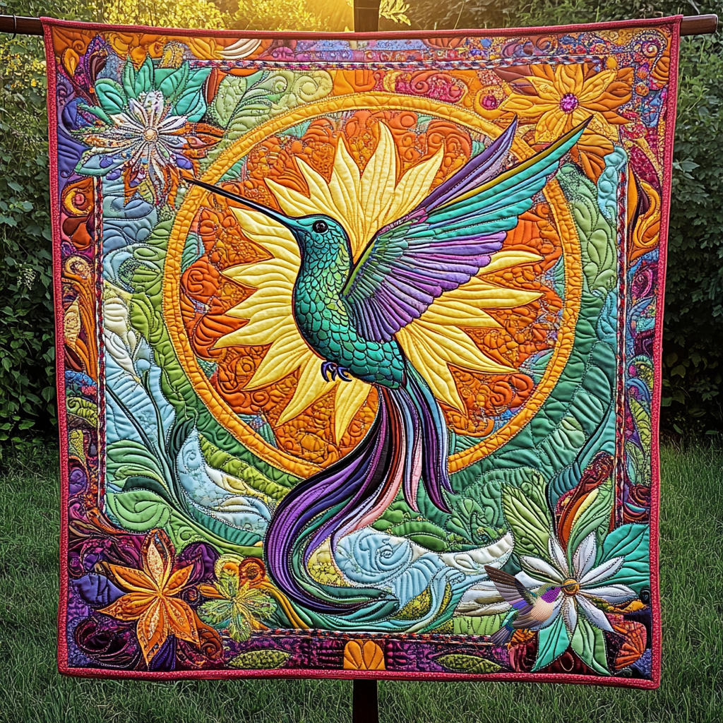 Hummingbird Mandala Whisper WN0310083CL Quilt