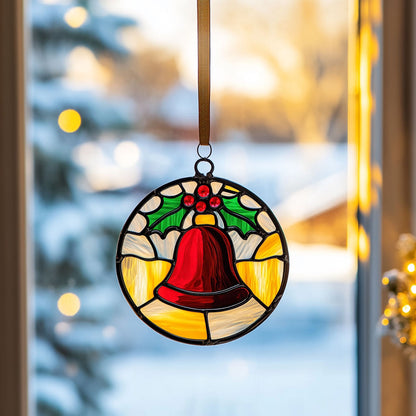 Jingle Bell WJ1511041CL Stained Glass Suncatcher