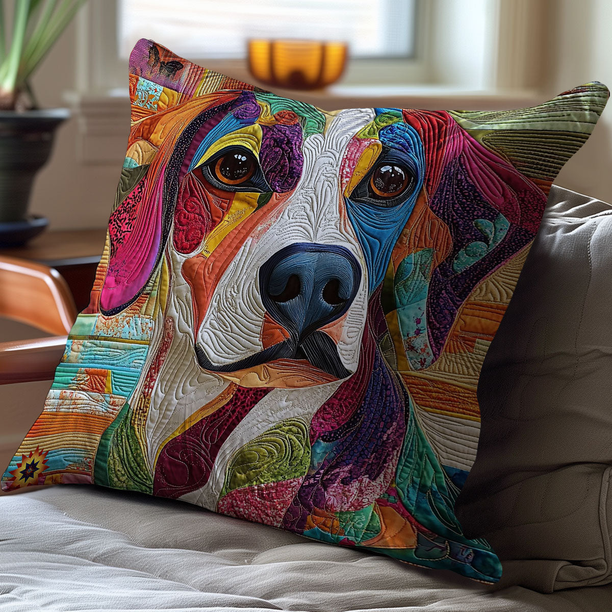 Abstract Dog WY2911050CL Quilt Pillow Case