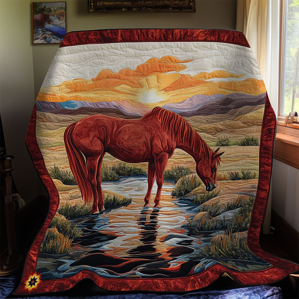 Horse In Sunset WY0312048CL Quilt