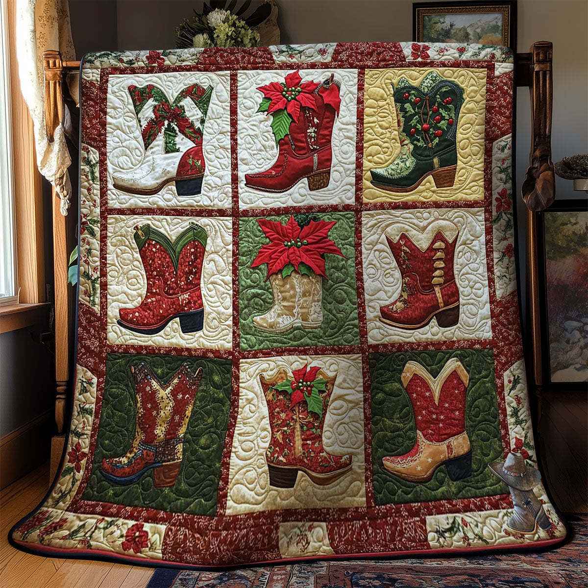 Cowboy Christmas Delight WN2211042CL Quilt