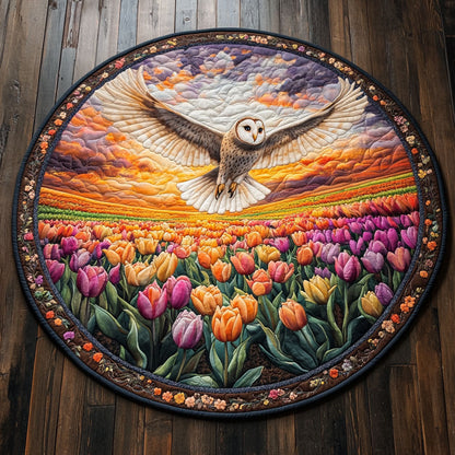 Owl and Tulip CW1607033CL Quilted Round Mat