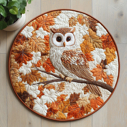 Autumn Owl CW0807004CL Quilted Round Mat