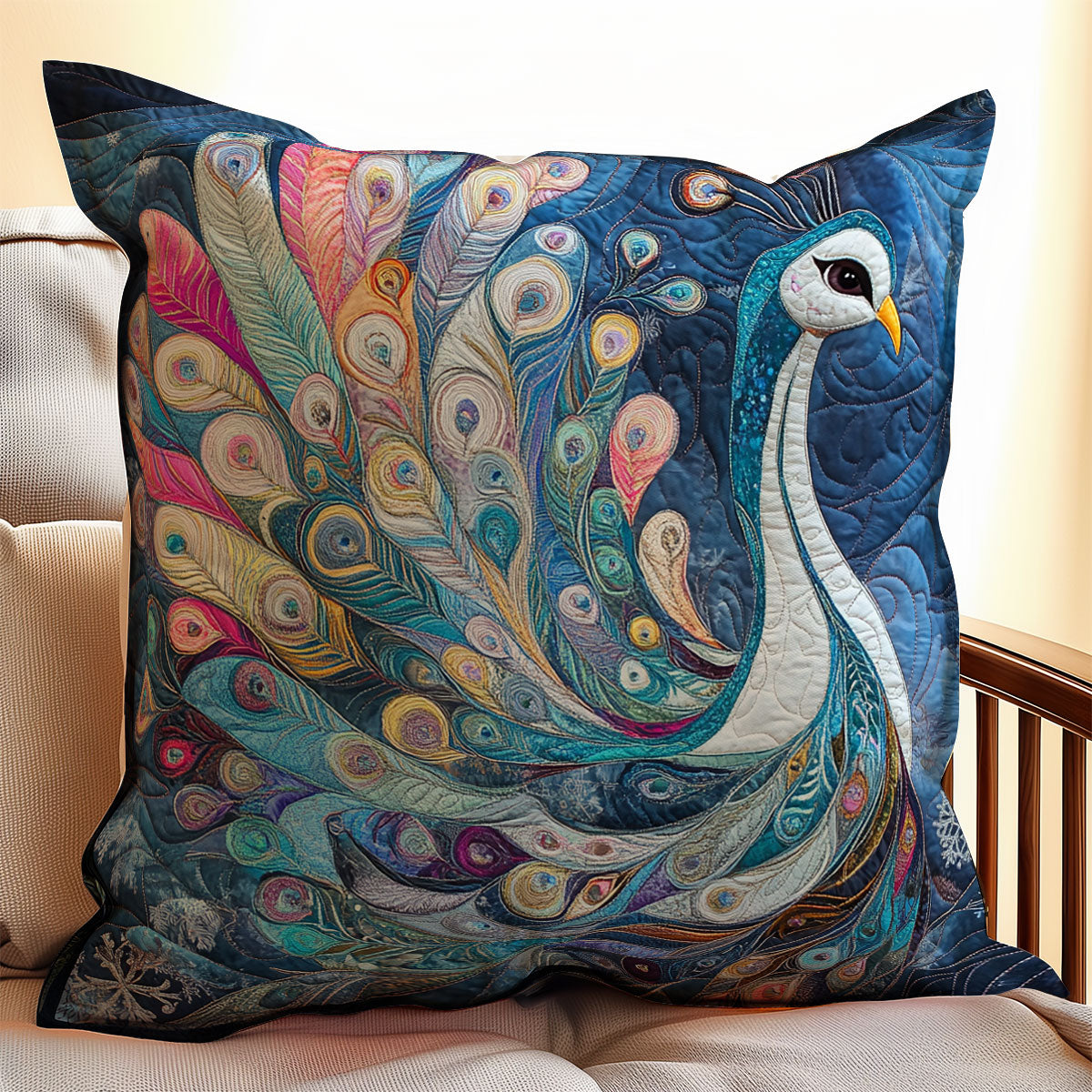 Pretty Peacock WX1712086CL Quilt Pillow Case