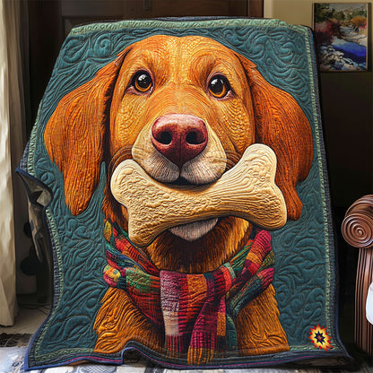 Bone Scrunched Dog WY0611018CL Quilt