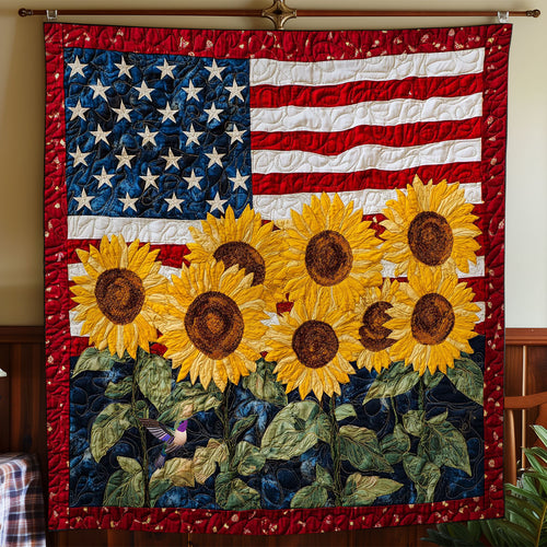 America Sunflower WY2311020CL Quilt