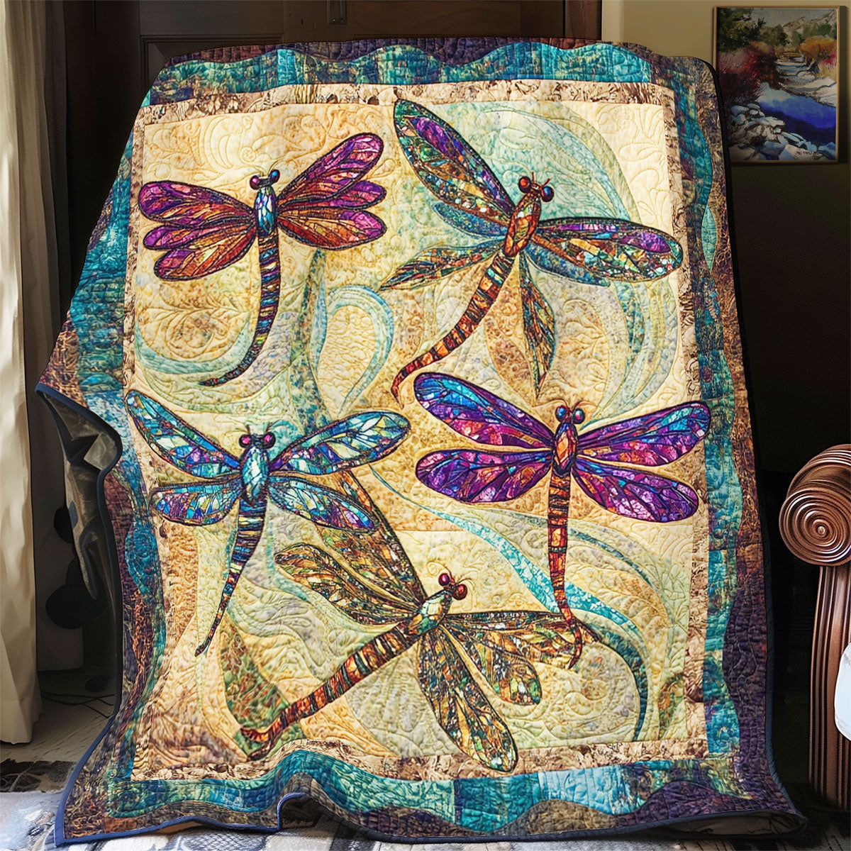 Dragonfly Family WY2702057CL Quilt