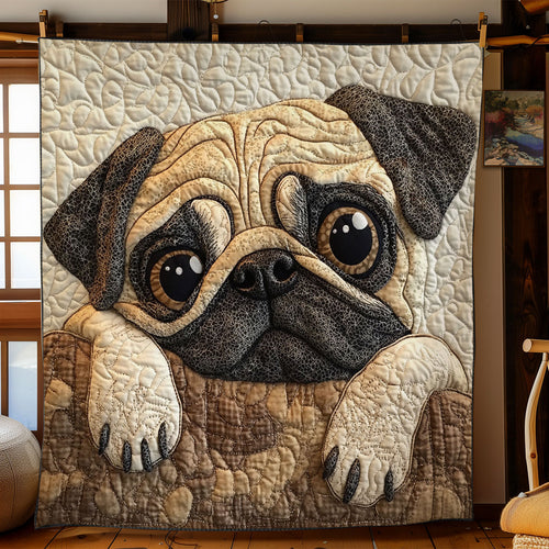 Cute Pug WY1202093CL Quilt