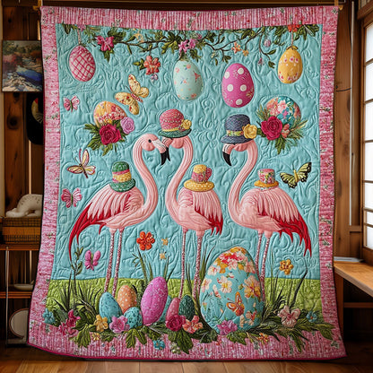 Easter Egg And Flamingo WY1701038CL Quilt