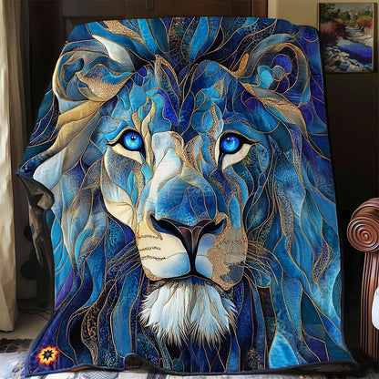 Navy Lion Abstract WY2711041CL Quilt