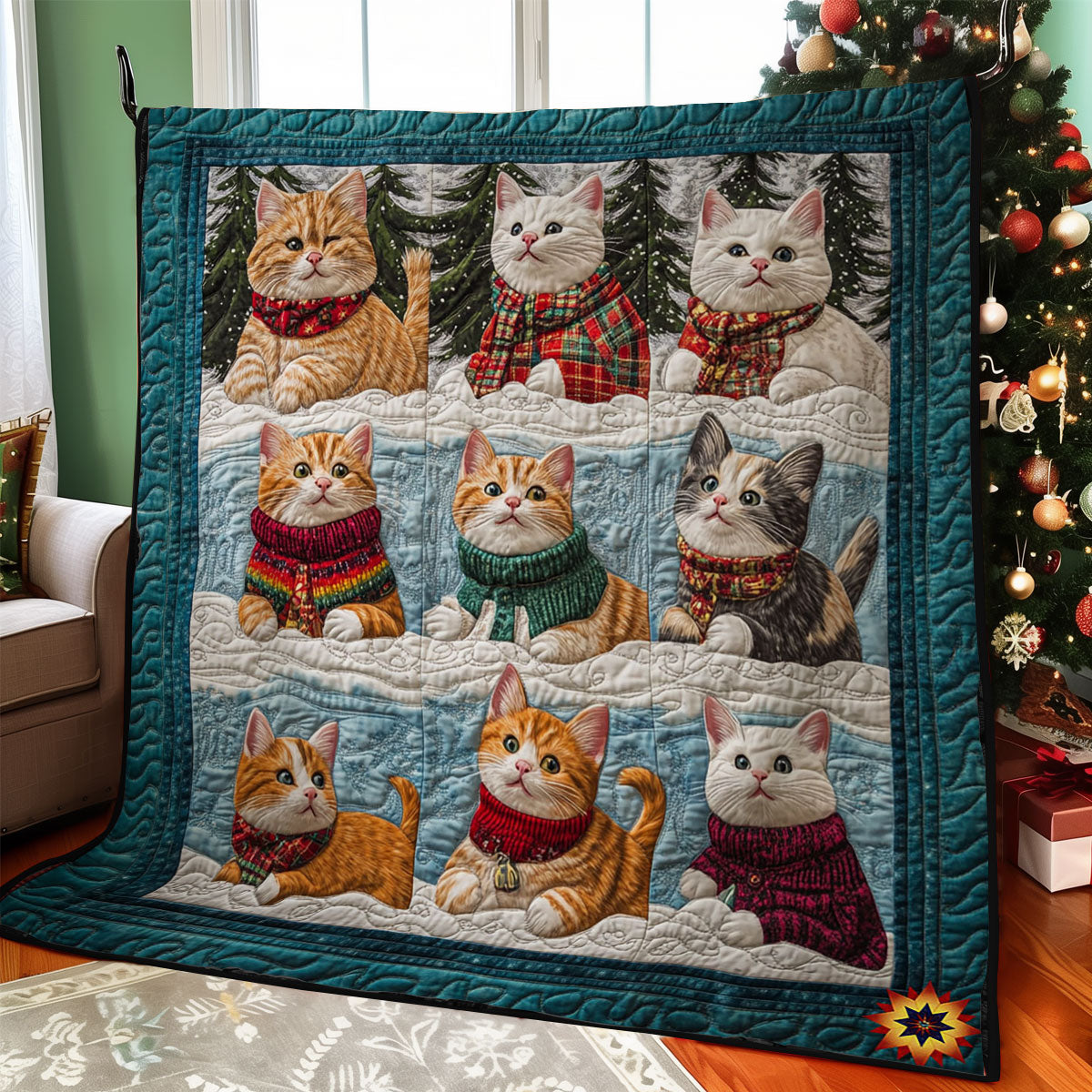 Winter Cat WY2311044CL Quilt