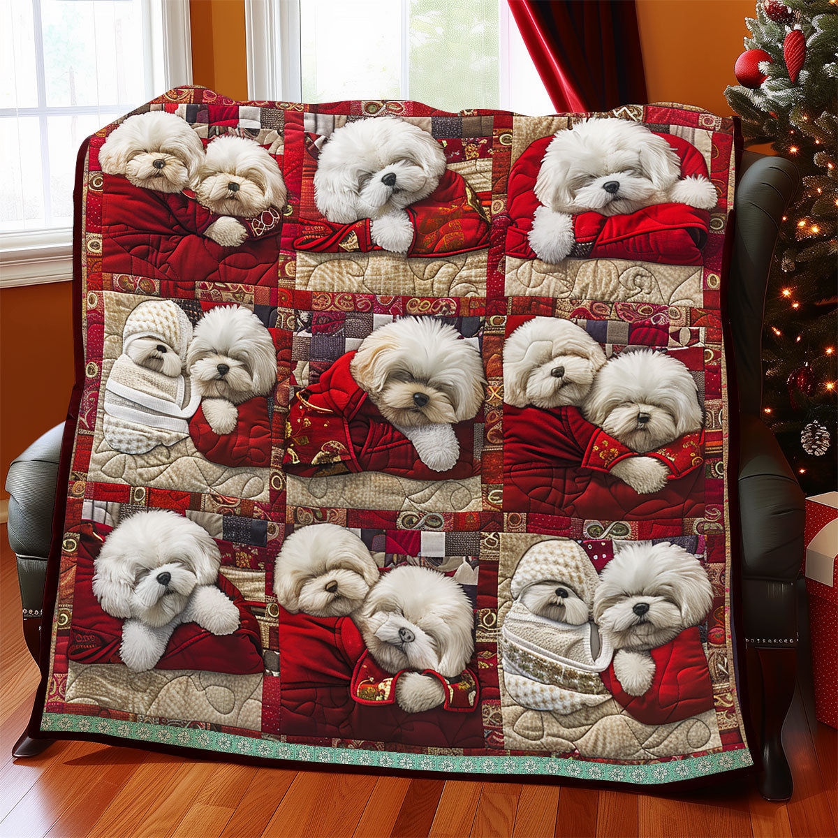 Chilling Bichon WP0609014CL Quilt