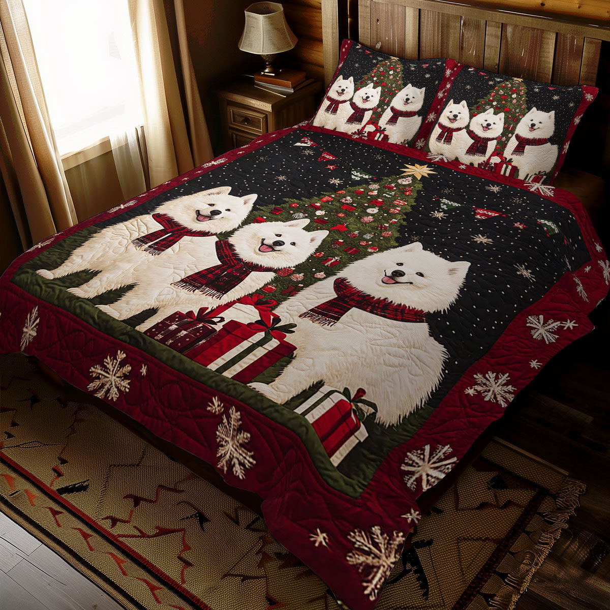 Christmas Samoyed WJ0511029CL Duvet Cover Set