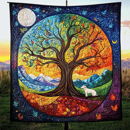 Dog By Tree Of Life WN3009004CL Quilt