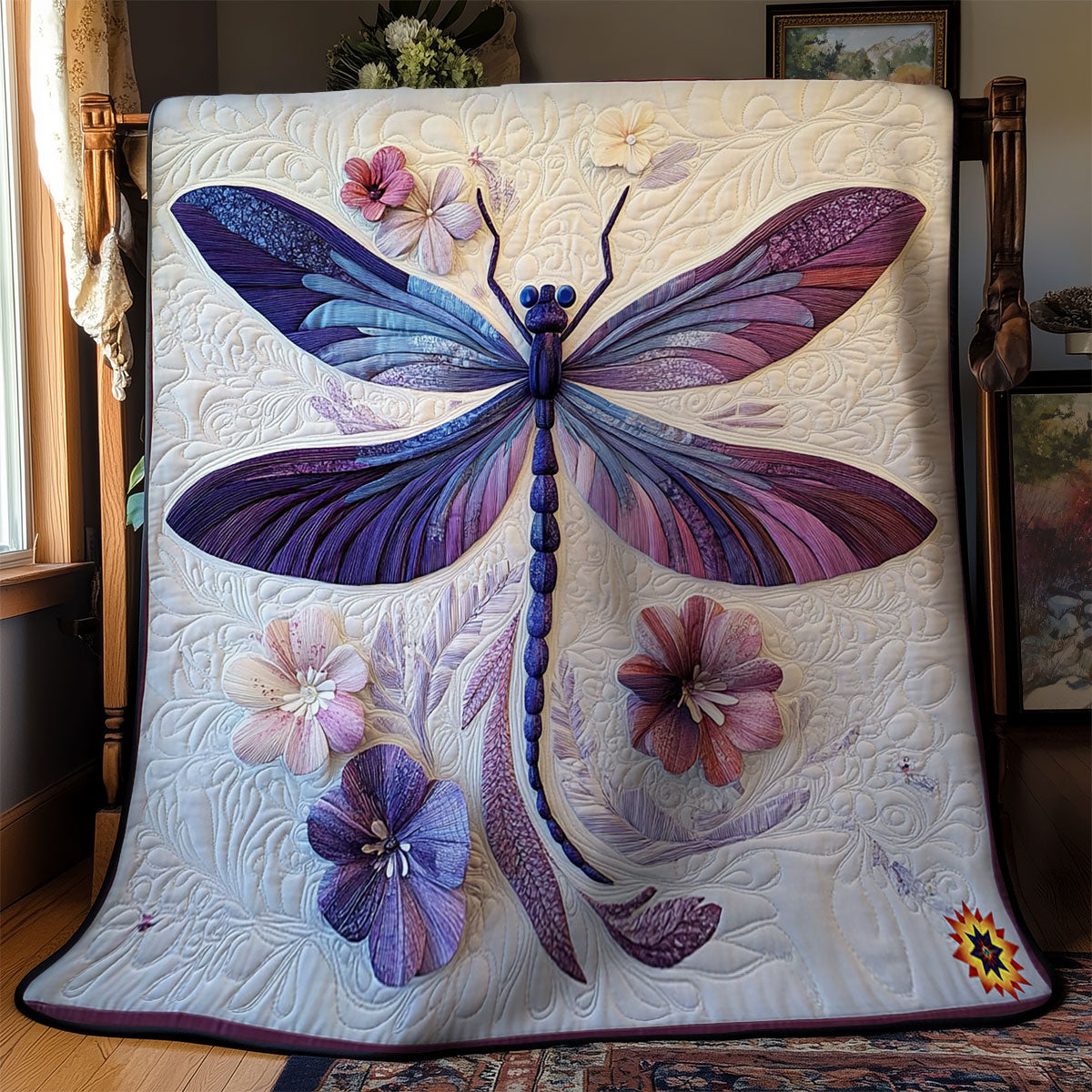 Purple Dragonfly WY2511033CL Quilt